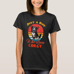 T-shirt Juste Un Garçon Qui Aime Cardigan Welsh Corgi Chie