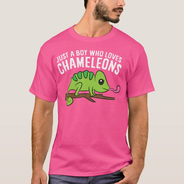 T-shirt Juste Un Garçon Qui Aime Chameleons (Devant)