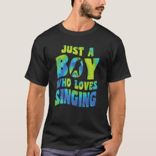 T-shirt Juste Un Garçon Qui Aime Chanter Chanteur Citer Mu