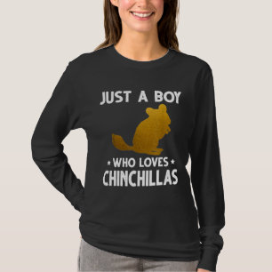 T-shirt Juste Un Garçon Qui Aime Chinchillas Animal S Pour