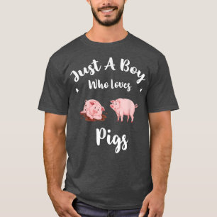 T-shirt Juste un garçon qui aime Cochons Agriculteurs Coch