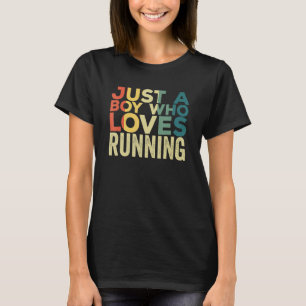 T-shirt Juste Un Garçon Qui Aime Courir Des Vêtements Cite