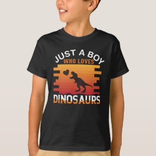 T-shirt Juste un garçon qui aime Dinosaur   Design de dino