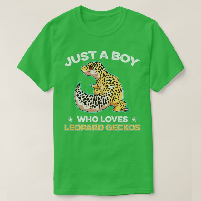 T-shirt Juste Un Garçon Qui Aime Geckos Reptile Lizard Pet (Design devant)
