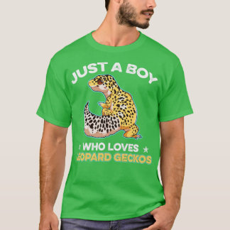 T-shirt Juste Un Garçon Qui Aime Geckos Reptile Lizard Pet