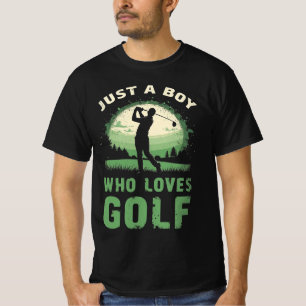T-shirt Juste un garçon qui aime Golf Club Golfing enfants
