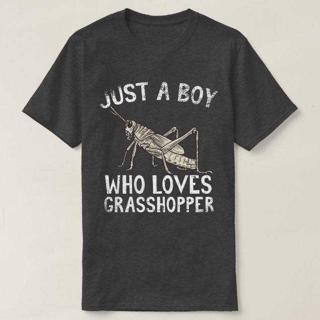 T-shirt Juste Un Garçon Qui Aime Grasshopper (Design devant)