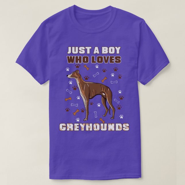 T-shirt Juste un garçon qui aime Greyhounds (Design devant)