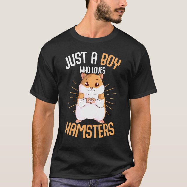 T-shirt Juste Un Garçon Qui Aime Hamsters Hammy Boys Enfan (Devant)