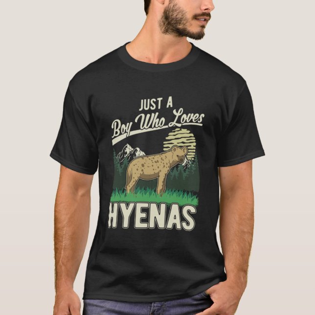 T-shirt Juste un garçon qui aime Hyenas Boy Hyena 1 (Devant)