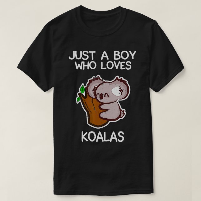 T-shirt Juste Un Garçon Qui Aime Koalas Drôle Koala Lover  (Design devant)