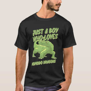 T-shirt Juste Un Garçon Qui Aime Komodo Dragons Moniteur L