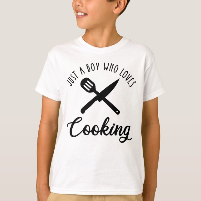 T-shirt Juste un garçon qui aime la Cuisine (Devant)