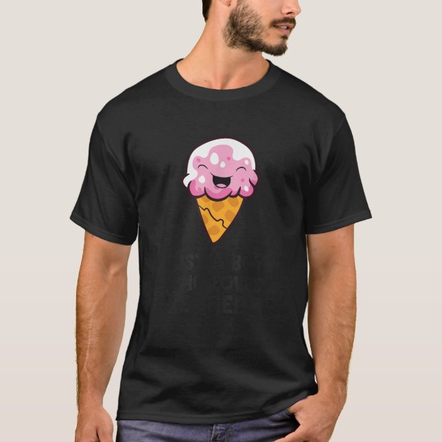 T-shirt Juste un garçon qui aime la glace (Devant)