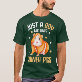 T-shirt Juste un garçon qui aime la Guinée Cochons Enfants