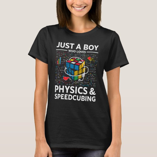 T-shirt Juste Un Garçon Qui Aime La Physique Et La Speedcu (Devant)