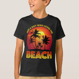 T-shirt Juste Un Garçon Qui Aime La Plage