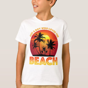 T-shirt Juste Un Garçon Qui Aime La Plage
