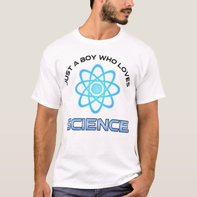 T-shirt Juste un garçon qui aime la science (Devant)