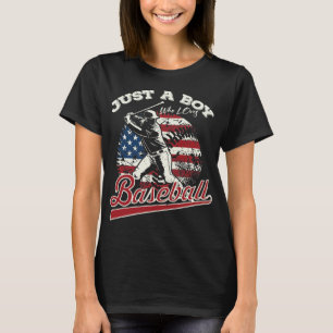 T-shirt Juste un garçon qui aime le baseball Femmes