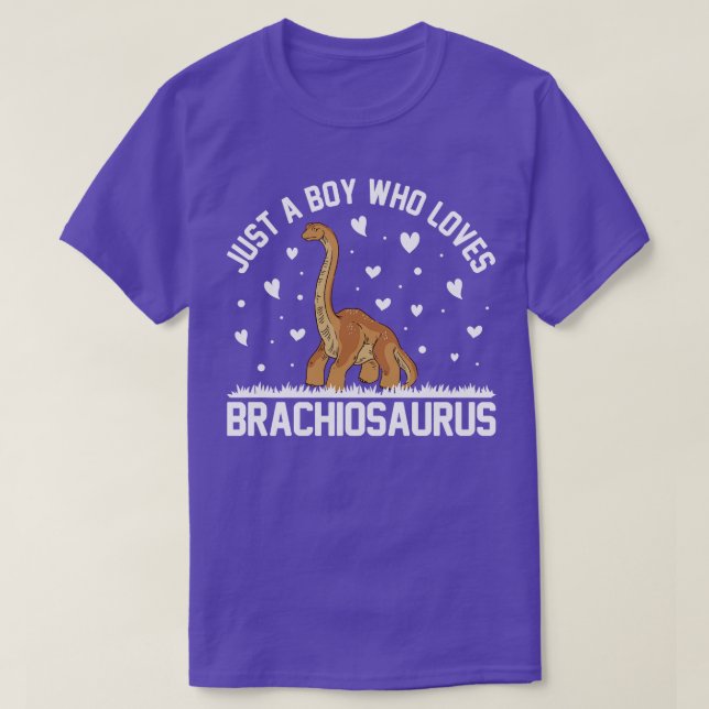 T-shirt Juste Un Garçon Qui Aime Le Brachiosaurus (Design devant)