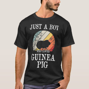 T-shirt Juste Un Garçon Qui Aime Le Cochon De Guinée _1