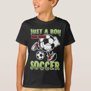 T-shirt Juste un garçon qui aime le football Citation pour