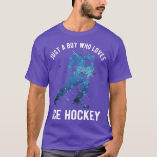 T-shirt Juste un garçon qui aime le hockey sur glace