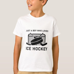 T-shirt Juste un garçon qui aime le hockey sur glace