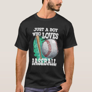 T-shirt Juste Un Garçon Qui Aime Le Joueur De Baseball