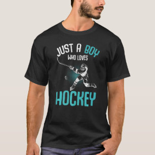T-shirt Juste un garçon qui aime le joueur de hockey de ho