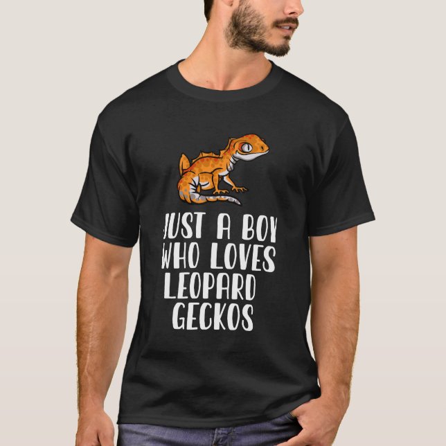 T-shirt Juste Un Garçon Qui Aime Le Léopard Geckos (Devant)