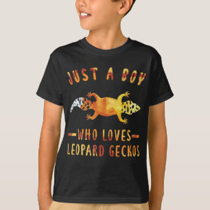 T-shirt Juste Un Garçon Qui Aime Le Léopard Geckos Lizar