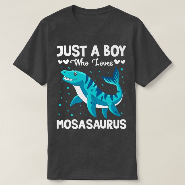 T-shirt Juste Un Garçon Qui Aime Le Mosasaurus (Design devant)