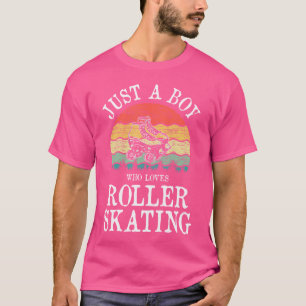 T-shirt Juste Un Garçon Qui Aime Le Patin À Roulettes