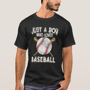 T-shirt Juste un garçon qui aime le Pitcher de Baseball