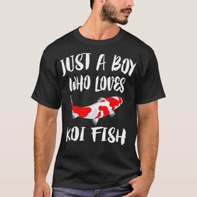 T-shirt Juste Un Garçon Qui Aime Le Poisson Koi (Devant)