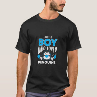 T-shirt Juste Un Garçon Qui Aime Le Stylo Pingouin Mondial