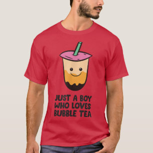 T-shirt Juste un garçon qui aime le thé bulle
