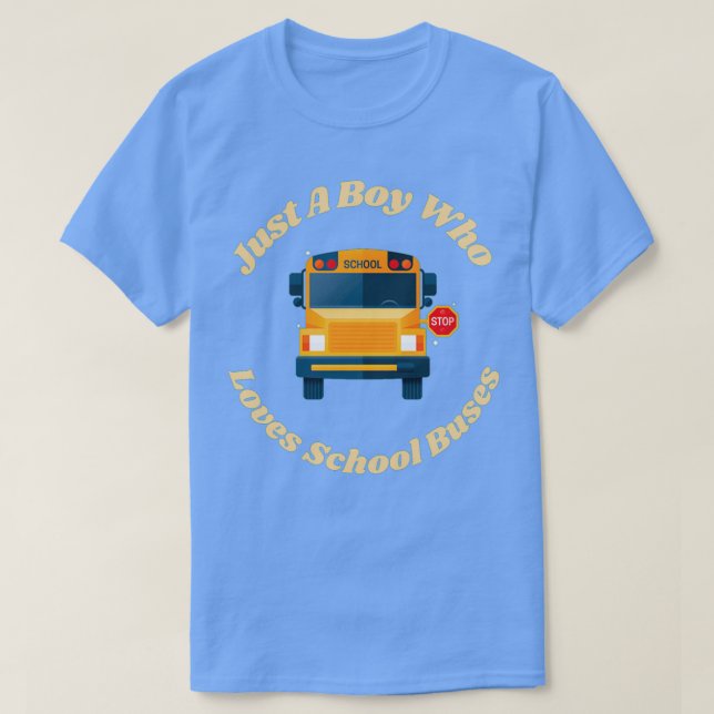 T-shirt Juste un garçon qui aime l'école Bus enfants 1 (Design devant)