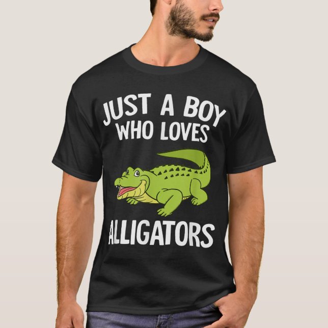 T-shirt Juste Un Garçon Qui Aime Les Alligators Garçons En (Devant)