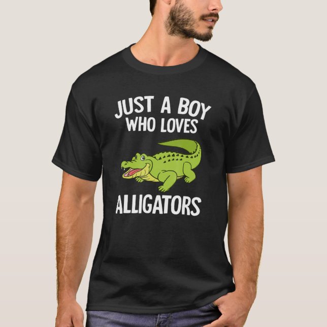 T-shirt Juste Un Garçon Qui Aime Les Alligators Garçons To (Devant)