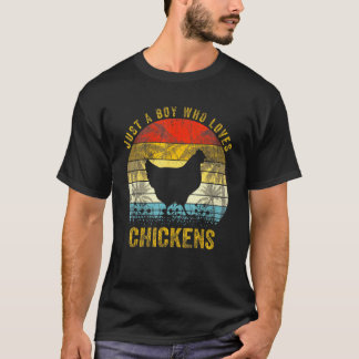 T-shirt Juste un garçon qui aime les amoureux de poulet An