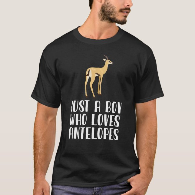 T-shirt Juste Un Garçon Qui Aime Les Antelopes (Devant)