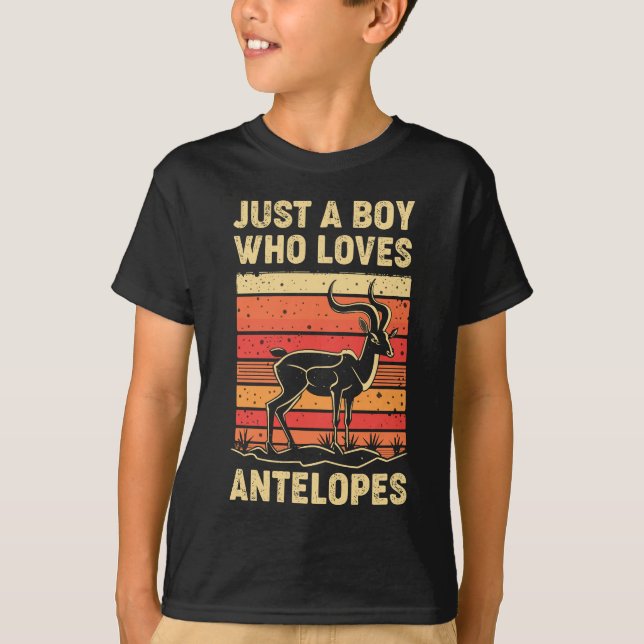 T-shirt Juste Un Garçon Qui Aime Les Antelopes (Devant)