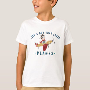 T-shirt Juste un garçon qui aime les avions, Drôle avion p