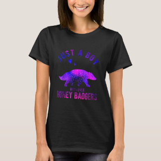 T-shirt Juste Un Garçon Qui Aime Les Badgers De Miel Badge
