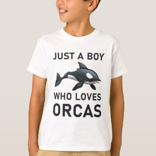 T-shirt Juste un garçon qui aime les baleines orques