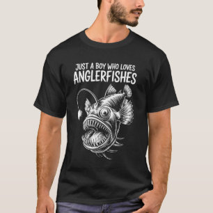 T-shirt Juste un garçon qui aime les baudroies, la pêche e