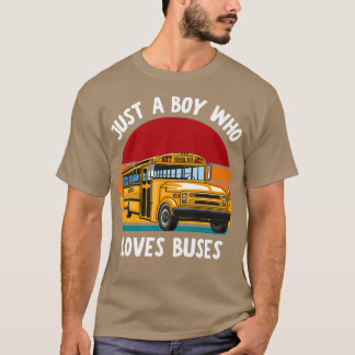 T-shirt Juste un garçon qui aime les bus 1